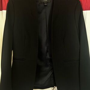 J.Crew Going-out Blazer in black stretch twill.